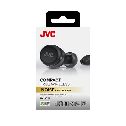 JVC HA-A30T-B - Écouteurs Intra-Auriculaires Sans-Fil Avec Supression Active du Bruit, Bluetooth 5.2, Avec Boitier de Recharge, Noir