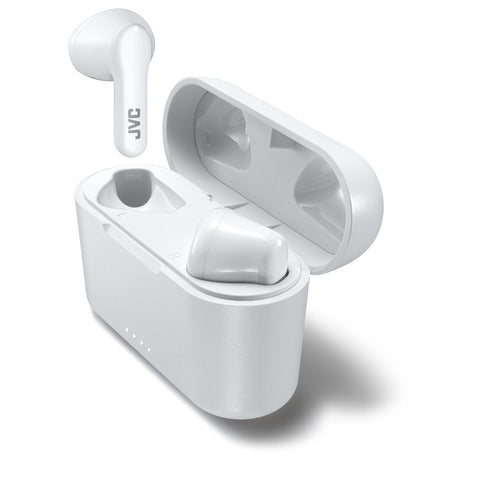 JVC HA-A3T-W - Écouteurs Intra-Auriculaires Sans-Fil, Bluetooth 5.1 avec Boitier de Recharge, Blanc