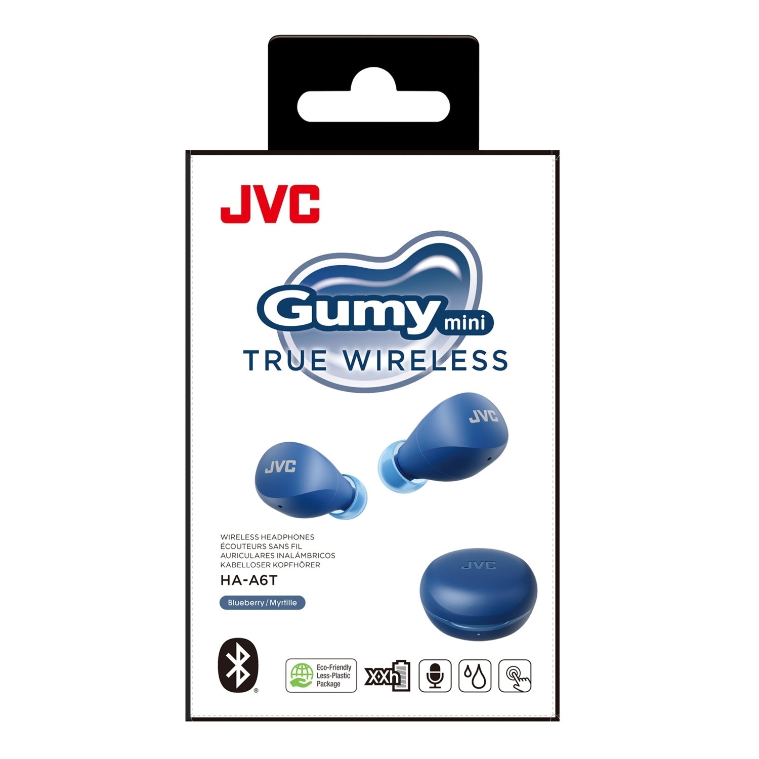 JVC HA-A6T-A - Écouteur Sans-Fil Intra-Auriculaire, Bluetooth 5.1, Avec Boitier de Recharge et Commande Tactile, Bleu - Simple Boutique