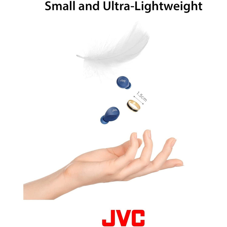 JVC HA-A6T-A - Écouteur Sans-Fil Intra-Auriculaire, Bluetooth 5.1, Avec Boitier de Recharge et Commande Tactile, Bleu - Simple Boutique