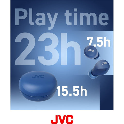 JVC HA-A6T-A - Écouteur Sans-Fil Intra-Auriculaire, Bluetooth 5.1, Avec Boitier de Recharge et Commande Tactile, Bleu
