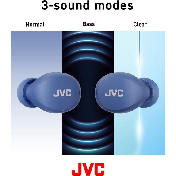 JVC HA-A6T-A - Écouteur Sans-Fil Intra-Auriculaire, Bluetooth 5.1, Avec Boitier de Recharge et Commande Tactile, Bleu - Simple Boutique
