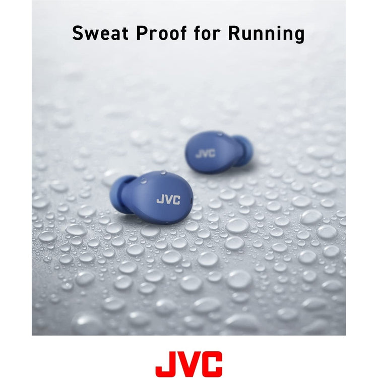 JVC HA-A6T-A - Écouteur Sans-Fil Intra-Auriculaire, Bluetooth 5.1, Avec Boitier de Recharge et Commande Tactile, Bleu - Simple Boutique