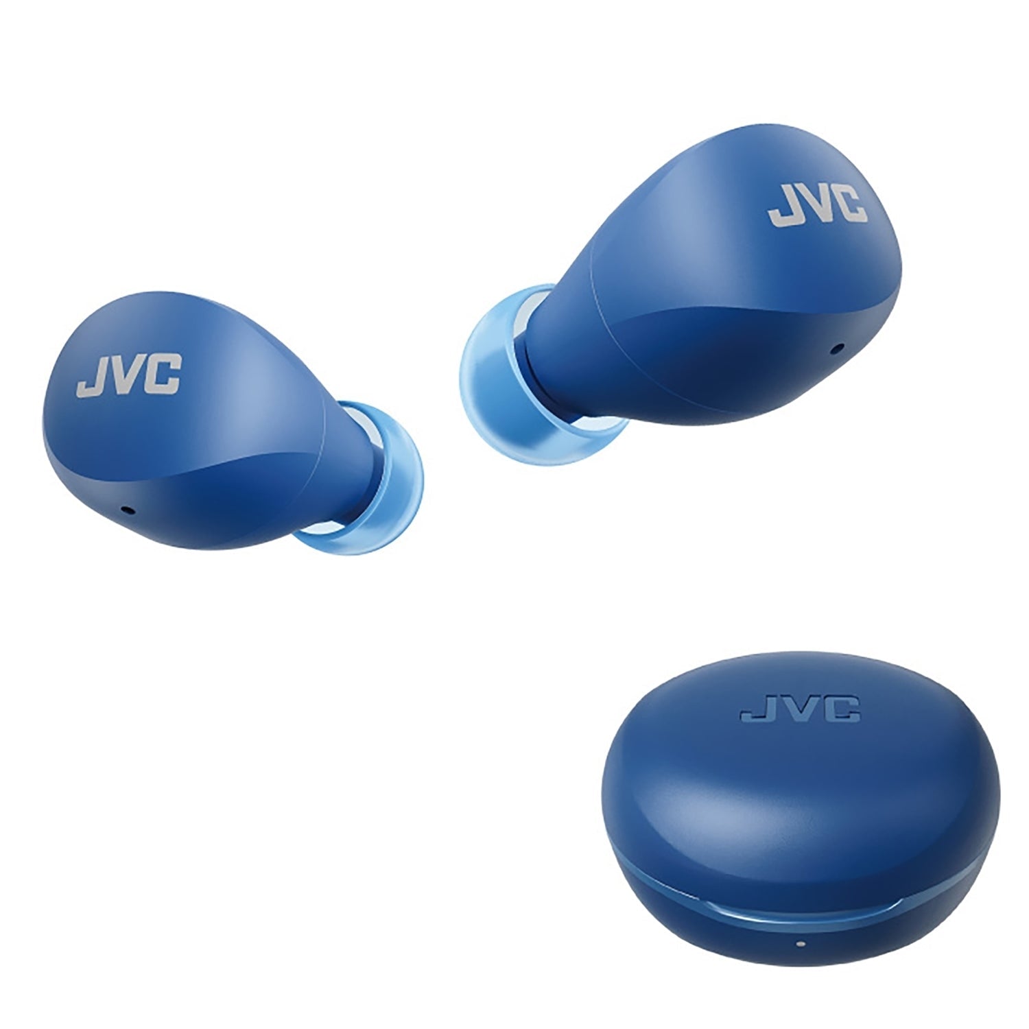 JVC HA-A6T-A - Écouteur Sans-Fil Intra-Auriculaire, Bluetooth 5.1, Avec Boitier de Recharge et Commande Tactile, Bleu - Simple Boutique