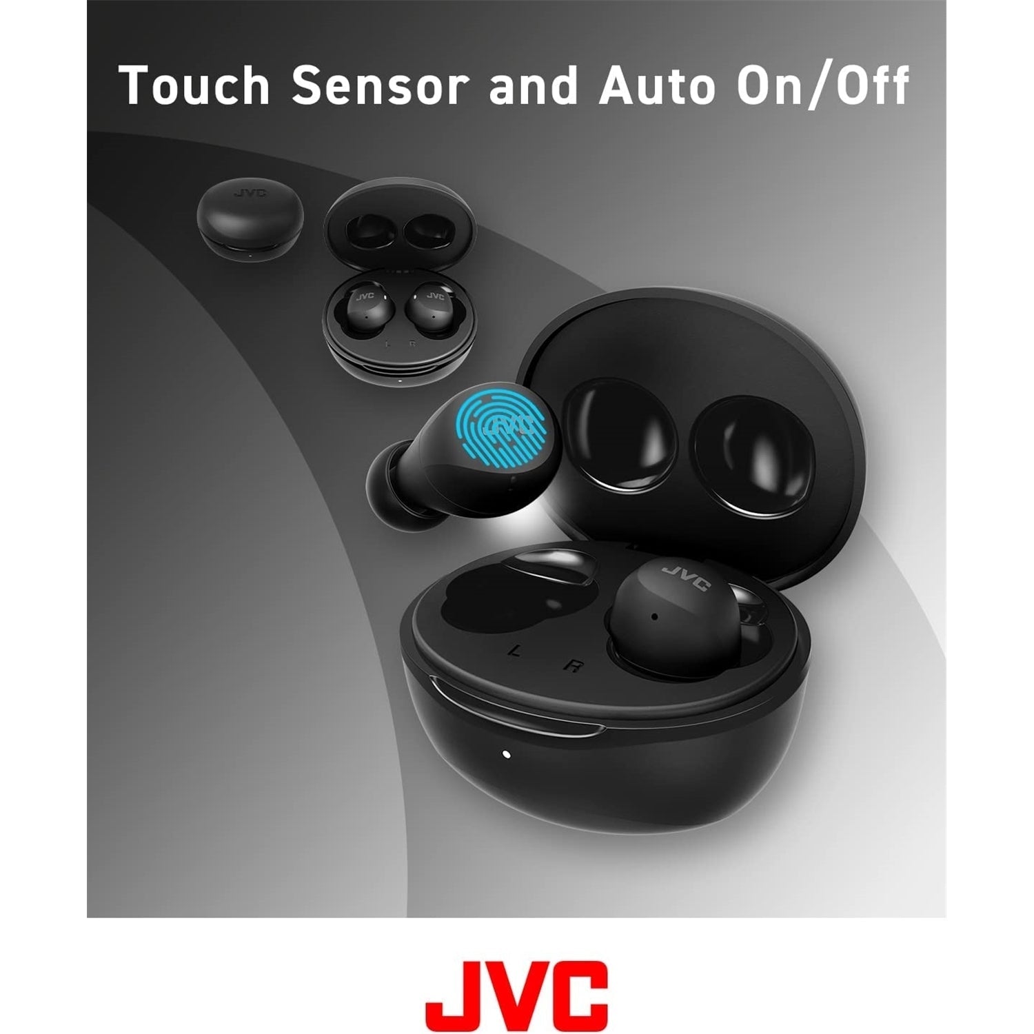 JVC HA-A6T-B - Écouteur Sans-Fil Intra-Auriculaire, Bluetooth 5.1, Avec Boitier de Recharge et Commande Tactile, Noir - Simple Boutique