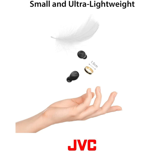 JVC HA-A6T-B - Écouteur Sans-Fil Intra-Auriculaire, Bluetooth 5.1, Avec Boitier de Recharge et Commande Tactile, Noir
