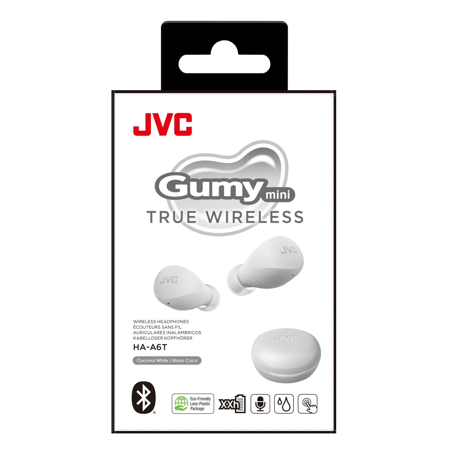 JVC HA-A6T-W - Écouteur Sans-Fil Intra-Auriculaire, Bluetooth 5.1, Avec Boitier de Recharge et Commande Tactile, Blanc - Simple Boutique