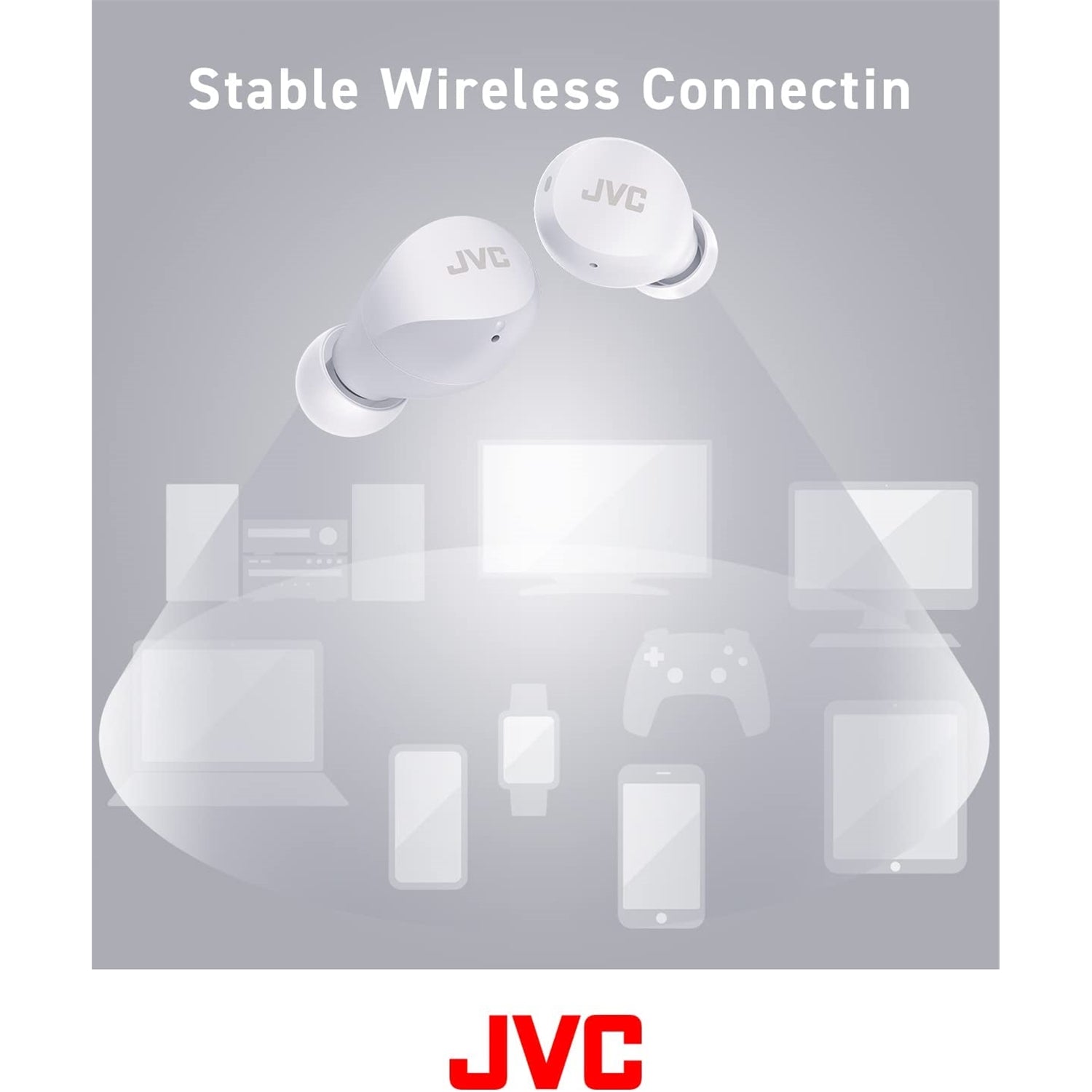 JVC HA-A6T-W - Écouteur Sans-Fil Intra-Auriculaire, Bluetooth 5.1, Avec Boitier de Recharge et Commande Tactile, Blanc - Simple Boutique