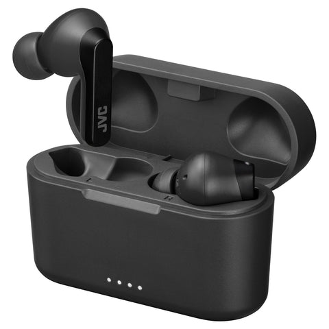 JVC HA-A9T-B - Écouteurs Intra-Auriculaires Sans-Fil, Bluetooth 5.1 avec Boitier de Recharge et Capteur Tactile, Noir