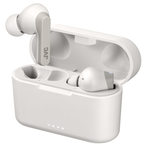 JVC HA-A9T-W - Écouteurs Intra-Auriculaires Sans-Fil, Bluetooth 5.1 avec Boitier de Recharge et Capteur Tactile, Blanc