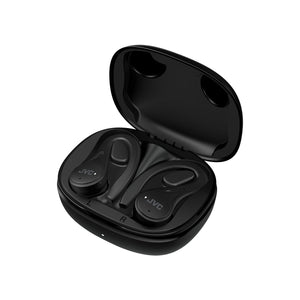JVC HA-EC25T - Écouteurs Intra-Auriculaires Sans-Fil pour le Sport, Bluetooth 5.1, Avec Boitier de Recharge et Commandes Tactiles, Noir - Simple Boutique