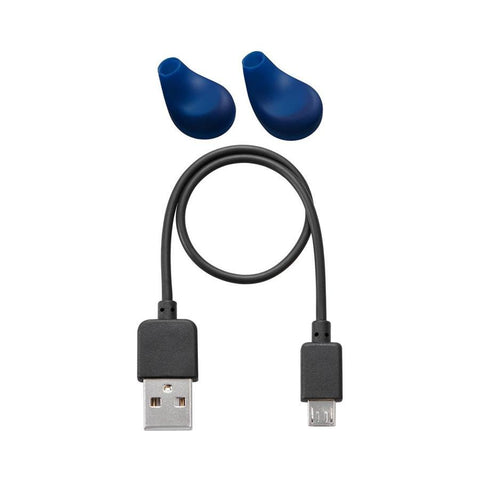 JVC HA-EN15W-A - Écouteurs Intra-Auriculaire Sport, Sans-Fil, Bluetooth 5.0 Avec Microphone et Télécommande, Bleu