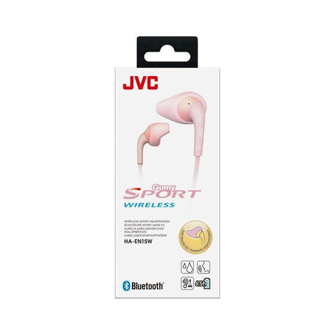 JVC HA-EN15W-P - Écouteurs Intra-Auriculaire Sport, Sans-Fil, Bluetooth 5.0 Avec Microphone et Télécommande, Rose