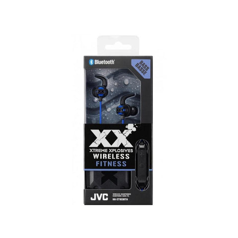 JVC HA-ET103BT-A Écouteurs XX Sport Bluetooth avec Microphone et Télécommande Bleu