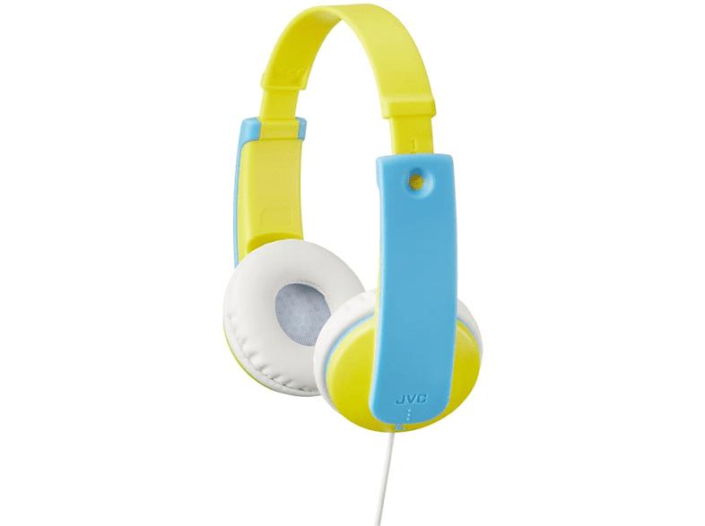 JVC HA-KD7-YN Casque D'Écoute pour Enfants 3 Ans et Plus Avec Autocollants Jaune - Simple Boutique