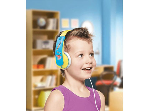 JVC HA-KD7-YN Casque D'Écoute pour Enfants 3 Ans et Plus Avec Autocollants Jaune