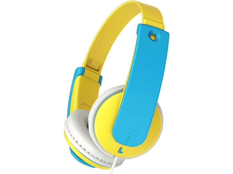 JVC HA-KD7-YN Casque D'Écoute pour Enfants 3 Ans et Plus Avec Autocollants Jaune - Simple Boutique
