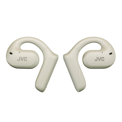 JVC HA-NP35T - Écouteurs à Oreille Ouverte Sans-Fil, Bluetooth 5.1 avec Commandes Tactiles, Blanc