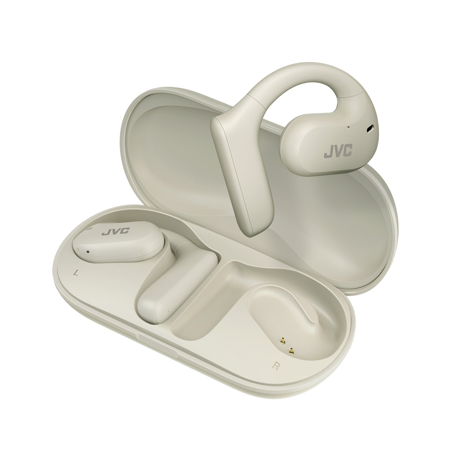 JVC HA-NP35T - Écouteurs à Oreille Ouverte Sans-Fil, Bluetooth 5.1 avec Commandes Tactiles, Blanc - Simple Boutique