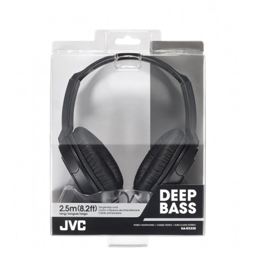 JVC HA-RX330 Casque D'Écoute Stéréo avec Cordon de 2.5m Noir - Simple Boutique