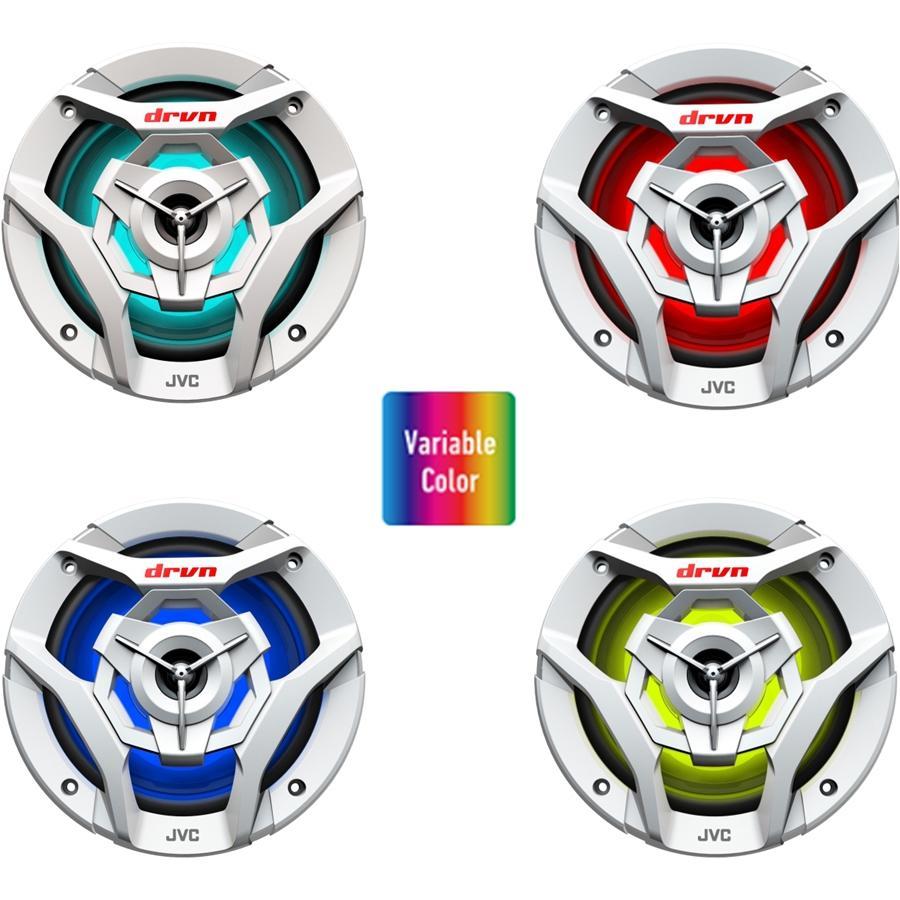 JVC - Haut-Parleurs Marine MotorSports, Coaxiaux à 2 Voies, 6.5 Pouces, 260W, Blanc - Simple Boutique