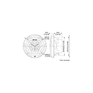 JVC - Haut-Parleurs Marine MotorSports, Coaxiaux à 2 Voies, 6.5 Pouces, 260W, Blanc - Simple Boutique