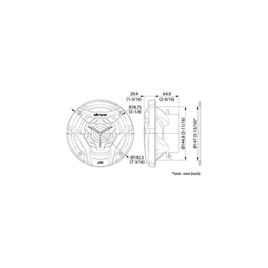 JVC - Haut-Parleurs Marine MotorSports, Coaxiaux à 2 Voies, 6.5 Pouces, 260W, Blanc - Simple Boutique