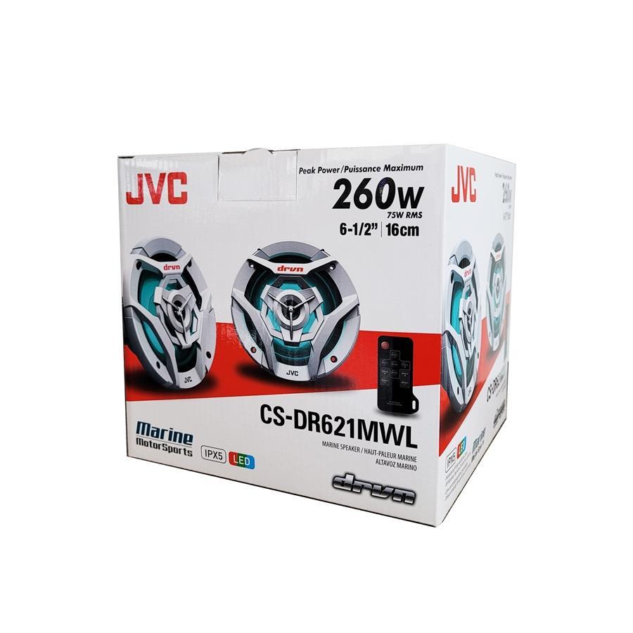 JVC - Haut-Parleurs Marine MotorSports, Coaxiaux à 2 Voies, 6.5 Pouces, 260W, Blanc - Simple Boutique