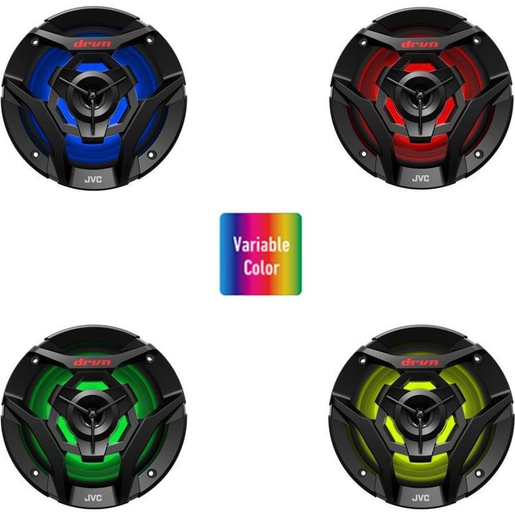 JVC - Haut-Parleurs Marine MotorSports, Coaxiaux à 2 Voies, 6.5 Pouces, 260W, Noir - Simple Boutique