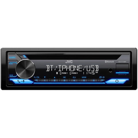 JVC KD-T710BT Lecteur CD/Radio pour Tableau de Bord Bluetooth pour Voiture, Noir