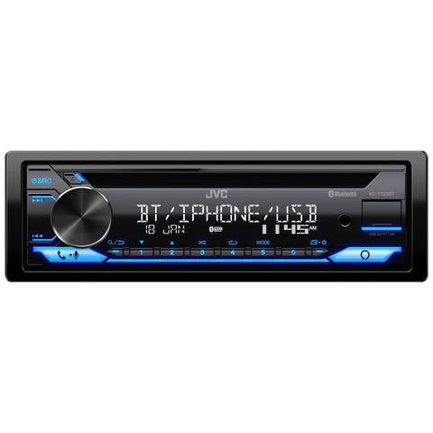 JVC KD-T720BT Lecteur CD/Radio pour Tableau de Bord Bluetooth pour Voiture, Noir