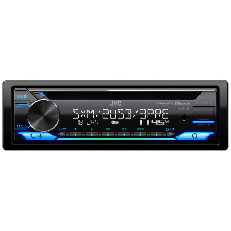 JVC KD-T925BTS - Lecteur CD 1-DIN pour Tableau de Bord, Bluetooth 4.2, Pour Voiture, Noir - Simple Boutique