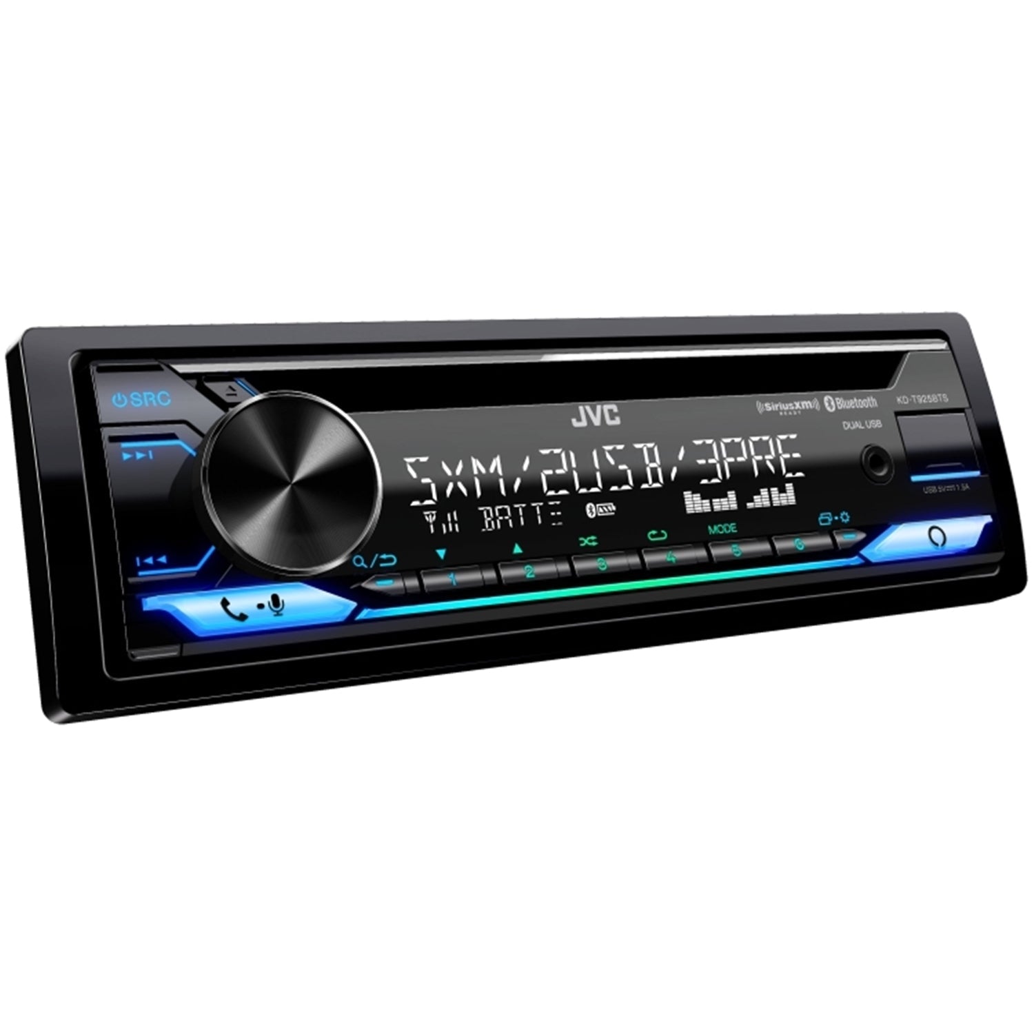 JVC KD-T925BTS - Lecteur CD 1-DIN pour Tableau de Bord, Bluetooth 4.2, Pour Voiture, Noir - Simple Boutique