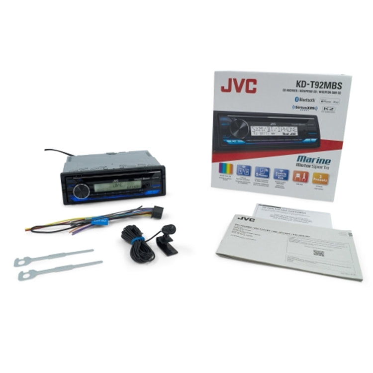JVC KD-T92MBS - Récepteur CD avec Bluetooth 4.2, Marine/MotorSport, Noir - Simple Boutique