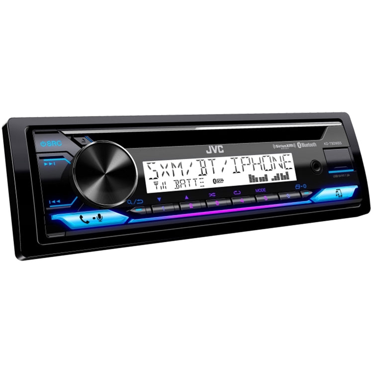 JVC KD-T92MBS - Récepteur CD avec Bluetooth 4.2, Marine/MotorSport, Noir - Simple Boutique