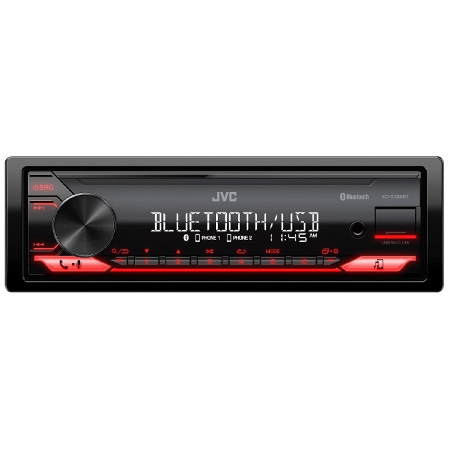 JVC KD-X280BT - Radio/Récepteur Multimédia Numérique avec Bluetooth, Pour Voiture, Noir - Simple Boutique