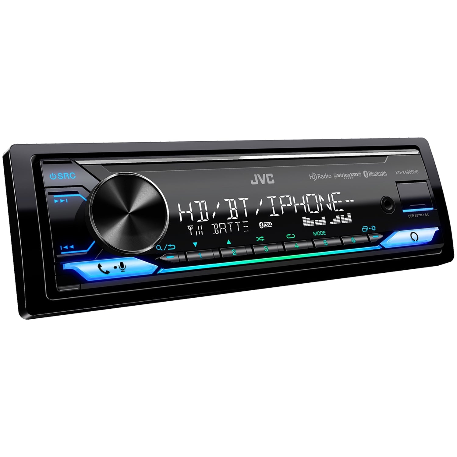 JVC KD-X480BHS Radio/Récepteur Multimédia Numérique, Bluetooth, Pour Voiture, Noir - Simple Boutique