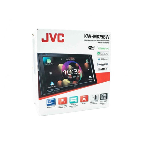 JVC KW-M875BW Récepteur Multimédia Numérique / Radio avec Moniteur Tactile Résistant de 6,8 