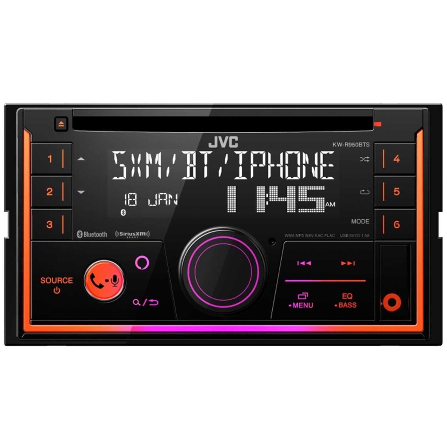 JVC KW-R950BTS - Radio/Récepteur Multimédia avec Lecteur CD et Bluetooth, Pour Voiture, Noir - Simple Boutique
