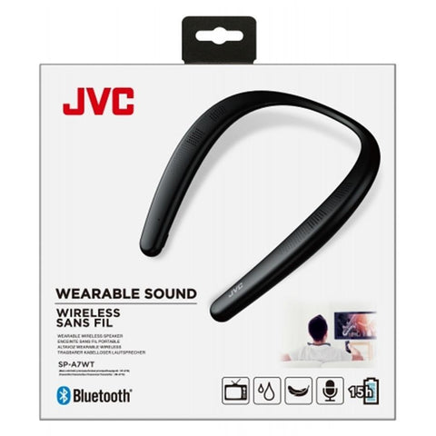 JVC SP-A7WT - Haut-Parleur Sans-Fil Portable, Bluetooth 5.0, Compatible avec aptX, Noir