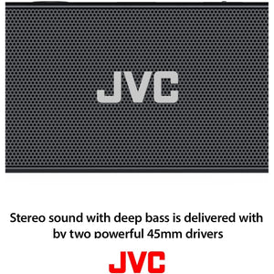JVC SP-SQ4BT - Haut-Parleur Portable Sans-Fil, Bluetooth 5.0, Résistant à L'eau, Noir - Simple Boutique