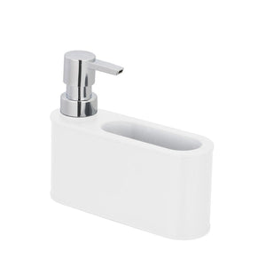 Jessar - Distributeur de Savon avec Rangement pour Éponge, Blanc - Simple Boutique