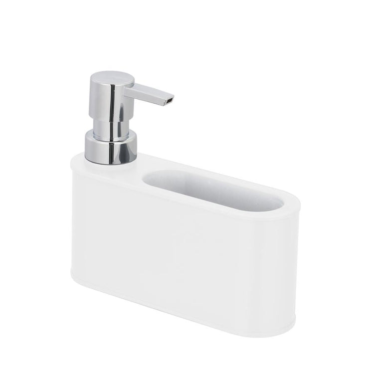 Jessar - Distributeur de Savon avec Rangement pour Éponge, Blanc - Simple Boutique