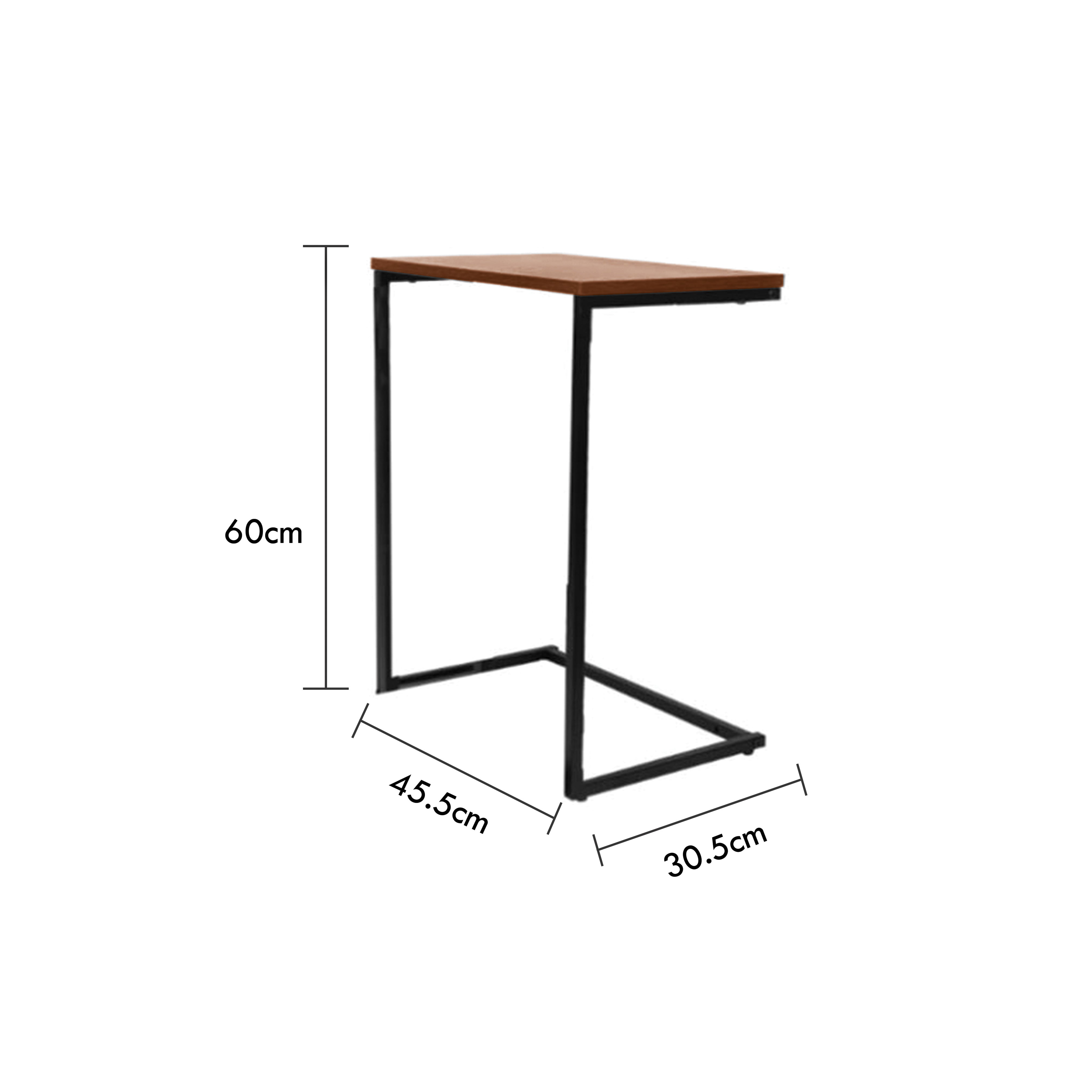 Jessar - Ensemble de 3 Tables d'appoint, De la Collection Eden, Grain de Bois Brun - Simple Boutique