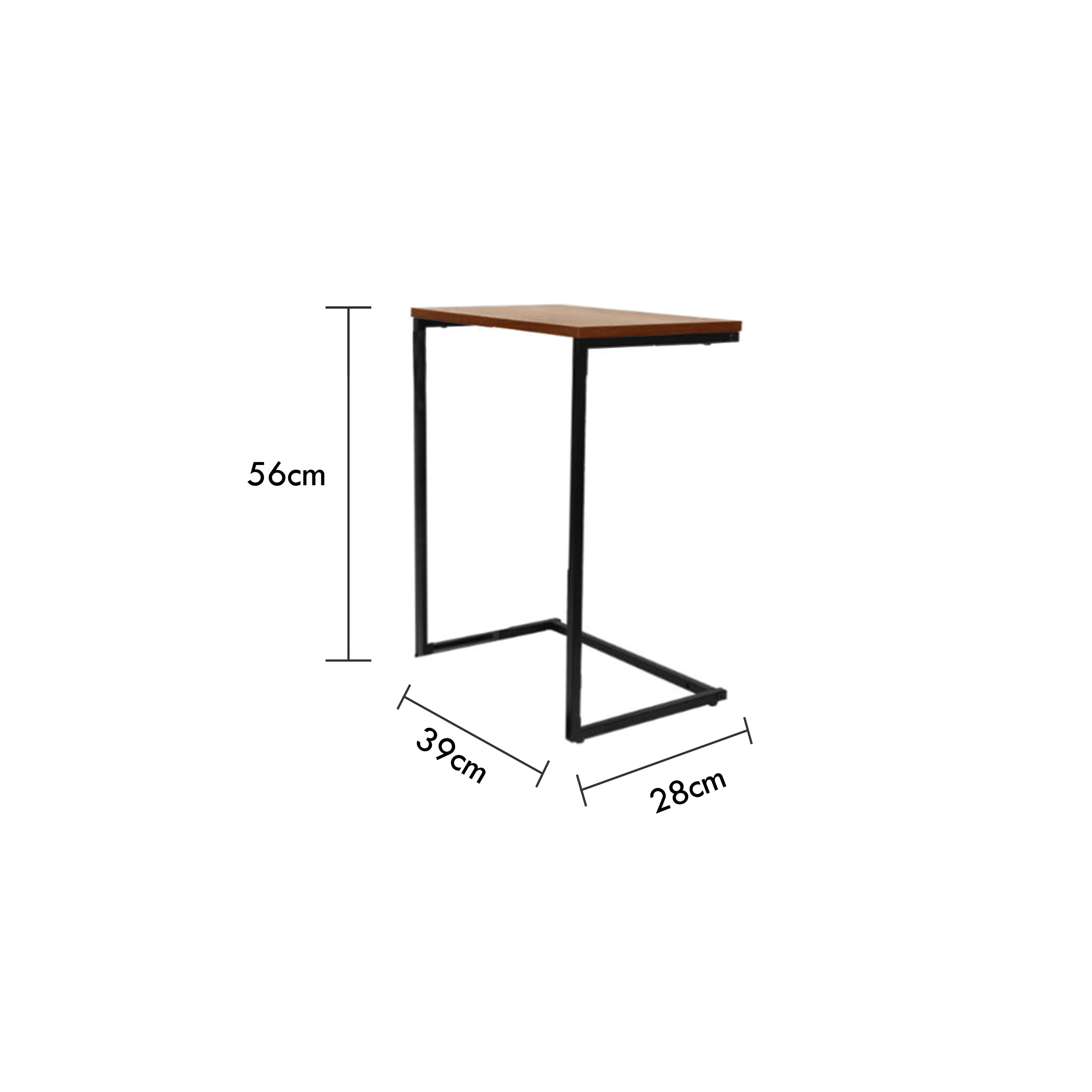 Jessar - Ensemble de 3 Tables d'appoint, De la Collection Eden, Grain de Bois Brun - Simple Boutique