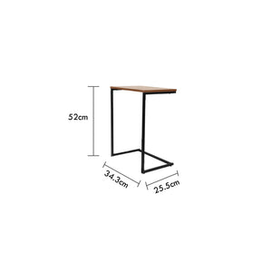 Jessar - Ensemble de 3 Tables d'appoint, De la Collection Eden, Grain de Bois Brun - Simple Boutique