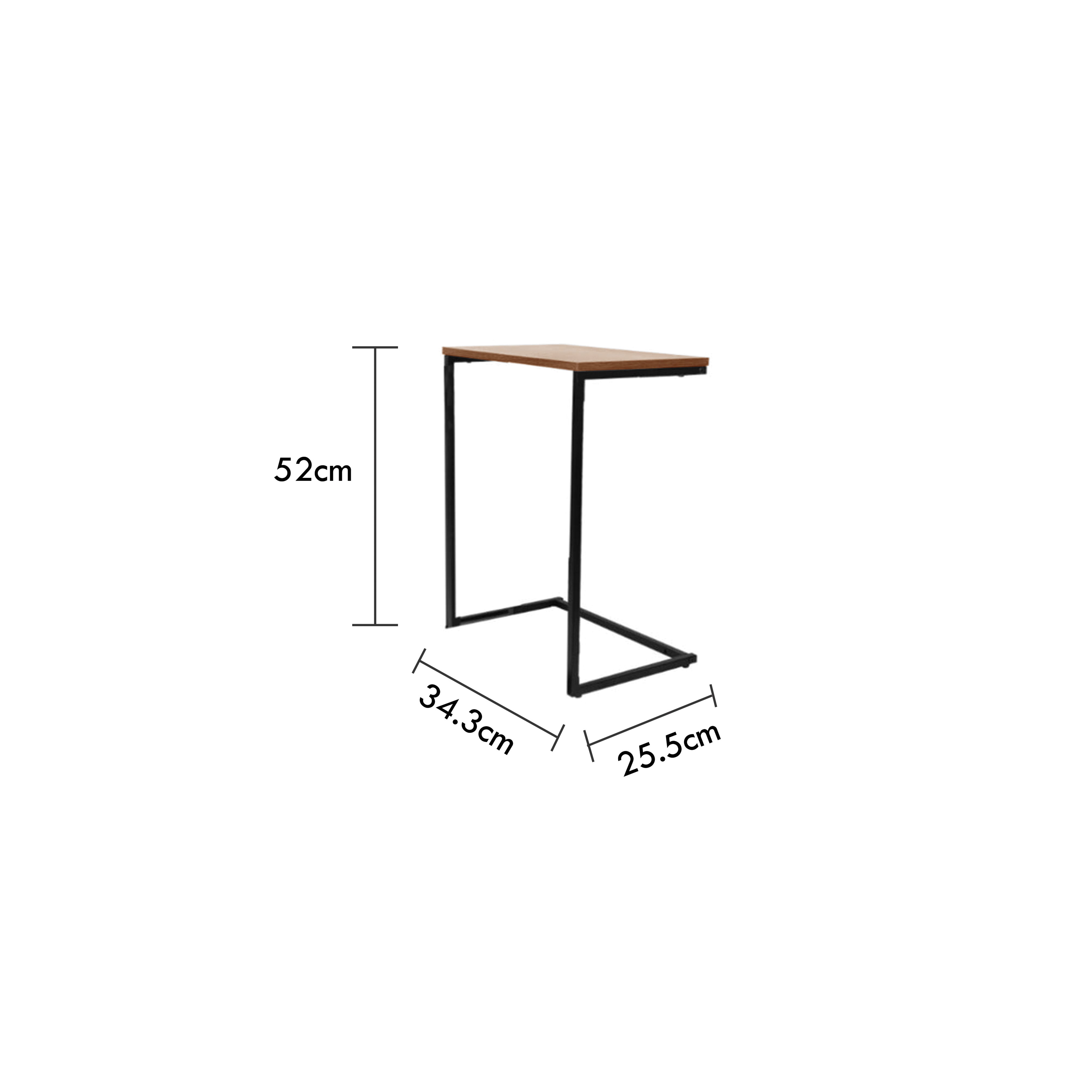 Jessar - Ensemble de 3 Tables d'appoint, De la Collection Eden, Grain de Bois Brun - Simple Boutique