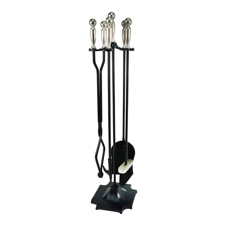 Jessar - Ensemble d'outils pour la Cheminée, 32'' de Hauteur, 5 Morceaux, De la Collection Grant, Cuivre - Simple Boutique