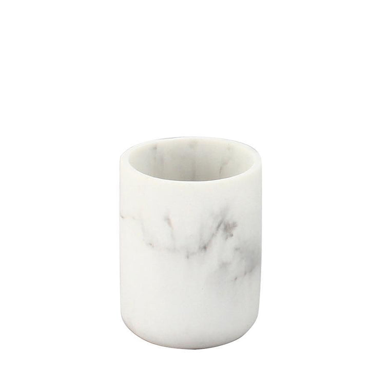 Jessar - Gobelet en Polyrésine pour Salle de Bain, Motif Marbre - Simple Boutique