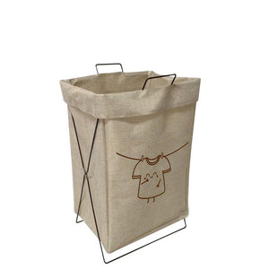 Jessar - Panier à Linge en Tissu, 36 x 28 x 56 cm, Beige - Simple Boutique
